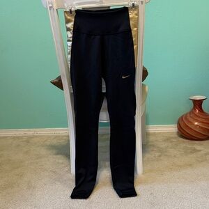 Nike Midnight Black and Gold Leggings